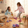 OZABI Pack 2 Paires Chaussons Fille Disney Stitch et Angel Fourrés Doublure Éponge Semelle Antidérapante ABS