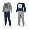 KAPPA Pyjama Long Garçon Pack de 2 Coton 100% Col Rond Manches Longues Logo Omini Ceinture Élastique