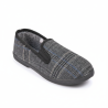 OZABI Pantoufles Charentaises Homme Fourrées Tige Tissée Motif Prince-de-Galles Doublure Sherpa Semelle Caoutchouc Antidérapante