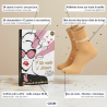 OZABI Chaussettes Femme à Paillettes Lurex - Calendrier de l'Avent 24 Messages Humour - Coffret 12 Paires