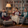 OZABI Ensemble Pyjama Homme Doublé Polaire, Col Rond 2 Boutons, Broderie New York City NYC, Manches Raglan Bicolores