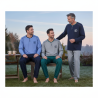 OZABI Ensemble Pyjama Homme Doublé Polaire, Col Rond 2 Boutons, Écusson Brodé Poitrine, Passepoil Contrastant