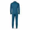 OZABI Ensemble Pyjama Homme Doublé Polaire Boutonné, Col Chemise 5 Boutons, Pantalon Petits Pois Taille Élastiquée