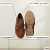 OZABI Mocassins Femme Bobo Chic Nœud Pampilles - Daim Synthétique, Semelle Caoutchouc Crantée, Tailles 36 à 41