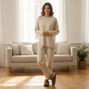 OZABI Sabots Mules Femme Fourrées Suédine, Boucle Ajustable, Semelle Liège et Caoutchouc, Tailles 36 à 41