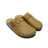 OZABI Sabots Homme Cuir Synthétique Marbré, Boucle Ajustable, Semelle Liège et Caoutchouc, Coloris Camel, Marron ou Noir