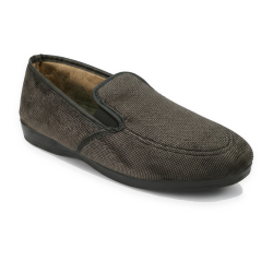 OZABI Charentaises Homme Fabriquées en Espagne, Tige Microfibre Toucher Velours Doux, Doublure Feutrine, Semelle Caoutchouc Anti