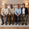 OZABI Charentaises Homme Fabriquées en Espagne, Tige Microfibre Toucher Velours Doux, Doublure Feutrine, Semelle Caoutchouc Anti