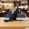 OZABI Pantoufles Charentaises Fantaisie Homme Fabriquées en Espagne, Semelle Intérieure Amovible, Semelle Caoutchouc
