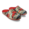 OZABI Pantoufles Mules Homme Fabriquées en Espagne, Tige Textile Douce, Motifs Fantaisie, Semelle Caoutchouc Antidérapante