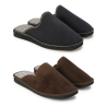 OZABI Pack de 2 Paires de Pantoufles Mules Homme Fabriquées en Espagne, Tige Effet Velours, Semelle Mousse Forte Densité