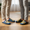 OZABI Pack de 2 Paires de Pantoufles Mules Homme Fantaisie Motif Dessin Animé, Fabriquées en Espagne, Semelle Mousse