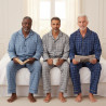 OZABI Ensemble Pyjama Homme Long Boutonné Pack de 3, Coton Doublure Polaire, Col Chemise, Manches Longues, Pantalon