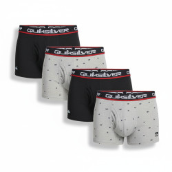 QUIKSILVER Licence Officielle Boxers Homme Pack de 4, 2 Coffrets Cadeau, Coton Stretch, Ceinture Logotée