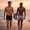 QUIKSILVER Licence Officielle Boxers Homme Pack de 4, 2 Coffrets Cadeau, Coton Stretch, Ceinture Logotée