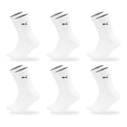 PUMA Chaussettes Mixte Regular Crew Pack de 6 Paires (Lot) - Coton Doux, Talon Cousu, Semelle Rembourrée
