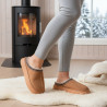 OZABI Pantoufles Mules Femme Hiver, Style Scandinave, Tige Suédine, Intérieur Fourré, Semelle Épaisse Caoutchouc Antidérapante