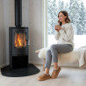 OZABI Pantoufles Mules Femme Hiver, Style Scandinave, Tige Suédine, Intérieur Fourré, Semelle Épaisse Caoutchouc Antidérapante