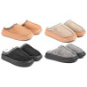 OZABI Pantoufles Mules Femme Hiver, Style Scandinave, Tige Suédine, Intérieur Fourré, Semelle Épaisse Caoutchouc Antidérapante