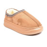 OZABI Pantoufles Chaussons Femme Hiver, Style Scandinave, Talon Fermé, Tige Suédine, Intérieur Fourré, Semelle Épaisse Antidérap