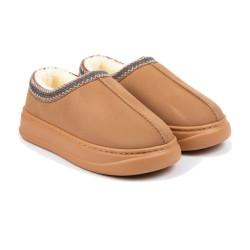OZABI Pantoufles Chaussons Femme Hiver, Style Scandinave, Talon Fermé, Tige Suédine, Intérieur Fourré, Semelle Épaisse Antidérap