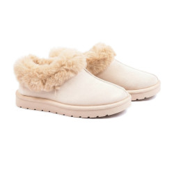OZABI Pantoufles Femme Hiver Style Scandinave, Col Fausse Fourrure, Semelle Caoutchouc Rigide Crantée Intérieur et Extérieur