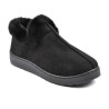 OZABI Pantoufles Femme Hiver Style Scandinave, Chausson Fermé Montant Cheville, Col Fausse Fourrure, Semelle Crantée Intérieur E