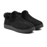 OZABI Pantoufles Femme Hiver Style Scandinave, Chausson Fermé Montant Cheville, Col Fausse Fourrure, Semelle Crantée Intérieur E