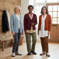 OZABI Pantoufles Charentaises Femme Hiver, Tige Feutrine Unie Chinée, Intérieur Fourré Bouclé, Semelle Amovible