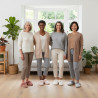 OZABI Pantoufles Mules Femme, Tige Tricot Fil Lurex Pailleté, Encolure Fausse Fourrure et Nœud, Intérieur Éponge