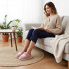 OZABI Pantoufles Ouvertes Femme, Tige Fourrure Synthétique, Renne Brodé, Intérieur Toucher Éponge, Semelle Fine Caoutchouc