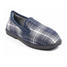 OZABI Pantoufles Charentaises Homme Fourrées, Tissage Géométrique Carreaux et Chevrons, Semelle Amovible, Semelle Caoutchouc