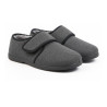 OZABI Pantoufles Charentaises Homme Fourrées, Fermeture Auto-Agrippante, Tige Textile Unie ou à Carreaux, Semelle Caoutchouc