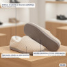 OZABI Pantoufles Chaussons Homme Fourrés, Tige Textile Côtelée ou Effet Fourrure, Semelle Caoutchouc Antidérapante