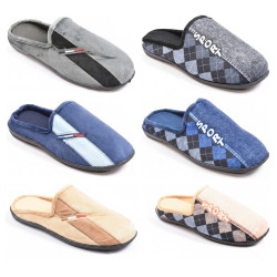 OZABI Pantoufles Ouvertes Homme Antidérapantes, Style Sport Fantaisie, Intérieur Textile Doux, Semelle Caoutchouc