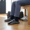 OZABI Pantoufles Ouvertes Homme Antidérapantes, Style Sport Fantaisie, Intérieur Textile Doux, Semelle Caoutchouc