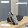 OZABI Pantoufles Ouvertes Homme Antidérapantes, Style Sport Fantaisie, Intérieur Textile Doux, Semelle Caoutchouc