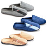 OZABI Pantoufles Ouvertes Homme Antidérapantes, Style Sport Fantaisie, Intérieur Textile Doux, Semelle Caoutchouc