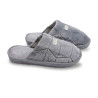 OZABI Pantoufles Ouvertes Homme Antidérapantes, Style Sport Brodé, Tige Fourrure Synthétique Matelassée, Semelle Caoutchouc Rigi