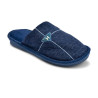 OZABI Pantoufles Ouvertes Homme Antidérapantes, Tige Côtelée Touché Velours, Broderie Cou-de-Pied, Intérieur Éponge, Semelle Cao