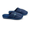 OZABI Pantoufles Ouvertes Homme Antidérapantes, Tige Côtelée Touché Velours, Broderie Cou-de-Pied, Intérieur Éponge, Semelle Cao