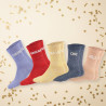 OZABI Chaussettes Femme Lurex Message Humoristique Lot de 15 Paires Assorties (Pack Avantageux) - Gamme P'tits mots d'Amour