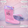 OZABI Bottes de Pluie Enfant Licence Dessins Animés - Imperméables, Semelle Antidérapante, Lien de Serrage au Col, Doublure Poly