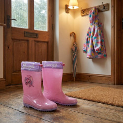 OZABI Bottes de Pluie Enfant Licence Dessins Animés - Imperméables, Semelle Antidérapante, Lien de Serrage au Col, Doublure Poly
