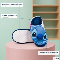 OZABI Chaussons Pantoufles Enfant Dessins Animés, Chausson Ouvert Mixte, Intérieur Éponge Doux, Semelle Antidérapante