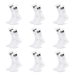 Quiksilver Pack de Chaussettes Homme Crew - Lot 9 Paires Sport Cushioned, Semelle Bouclette, Tige Mi-mollet, Coton