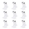 Quiksilver Pack de Chaussettes Homme Crew - Lot 9 Paires Sport Cushioned, Semelle Bouclette, Tige Mi-mollet, Coton