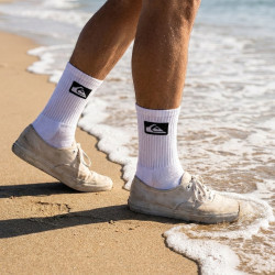 Quiksilver Pack de Chaussettes Homme Crew - Lot 9 Paires Sport Cushioned, Semelle Bouclette, Tige Mi-mollet, Coton
