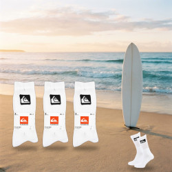 Quiksilver Pack de Chaussettes Homme Crew - Lot 9 Paires Sport Cushioned, Semelle Bouclette, Tige Mi-mollet, Coton