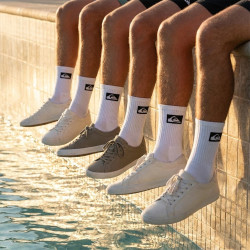Quiksilver Pack de Chaussettes Homme Crew - Lot 9 Paires Sport Cushioned, Semelle Bouclette, Tige Mi-mollet, Coton